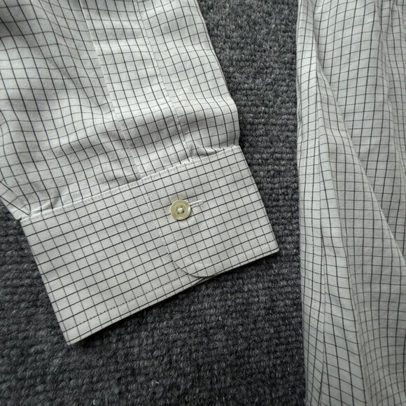 Brooks Brothers Slim Blue Check Cotton Non-Iron 16.5 36 Mens Long Sleeved Shirt - Picture 14 of 15